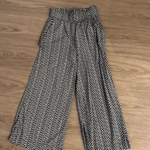 Loft petites xxs printed high waisted cullottes